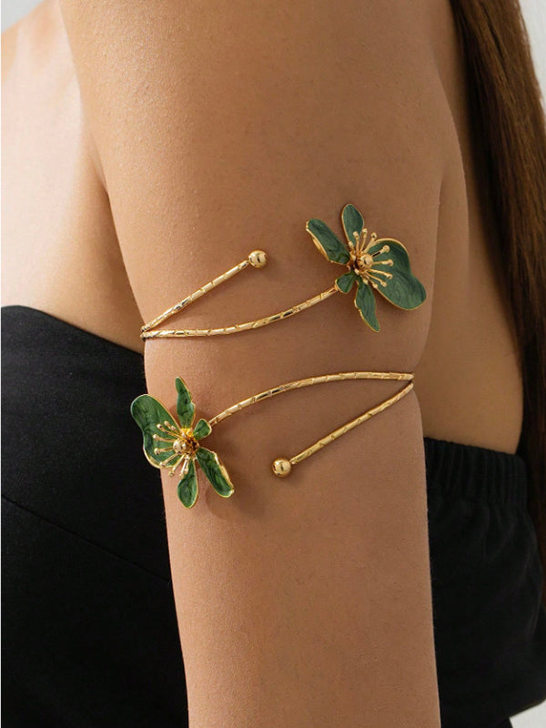 Adjustable Flower Shape Hollow Armlet Accessories