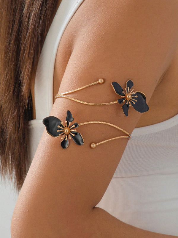 Adjustable Flower Shape Hollow Armlet Accessories