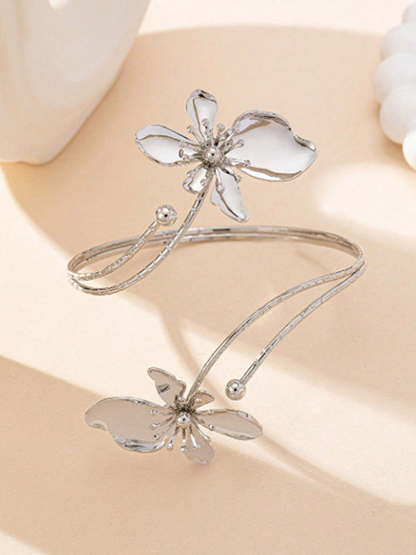 Adjustable Flower Shape Hollow Armlet Accessories