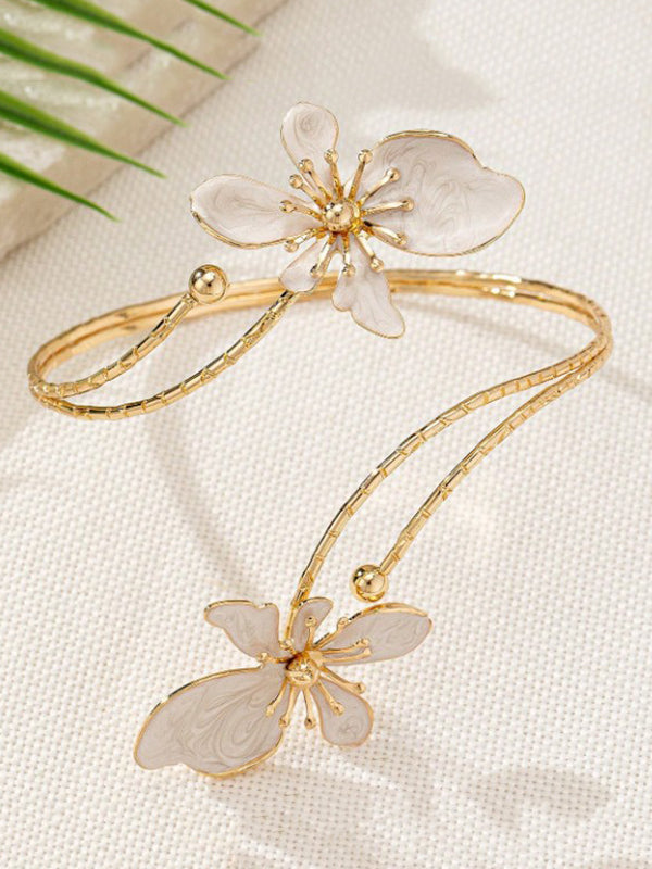 Adjustable Flower Shape Hollow Armlet Accessories