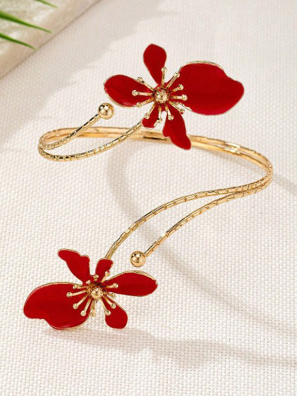Adjustable Flower Shape Hollow Armlet Accessories