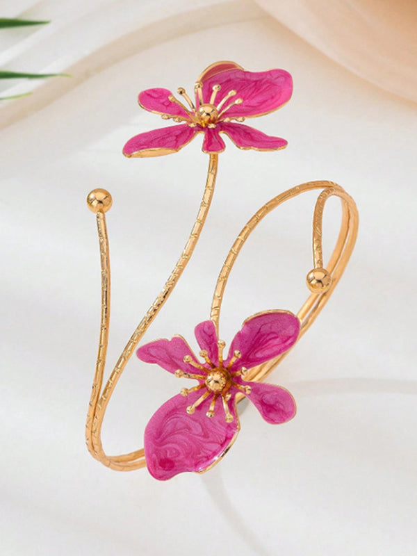 Adjustable Flower Shape Hollow Armlet Accessories