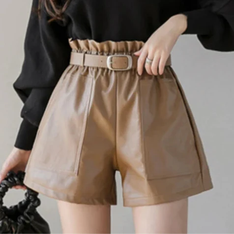 Women's Leather Shorts