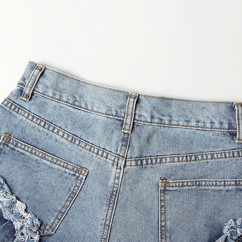 Ruffles Denim Shorts