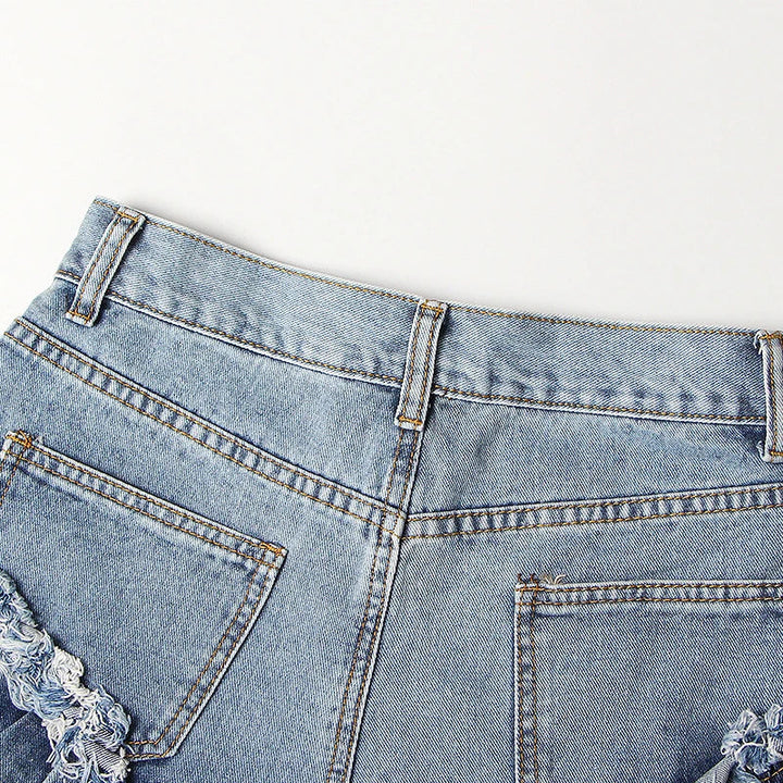 Ruffles Denim Shorts