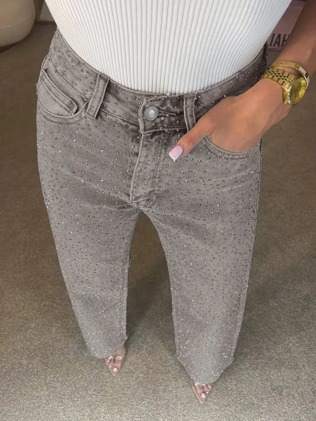 Women’s Rhinestone Denim Jeans