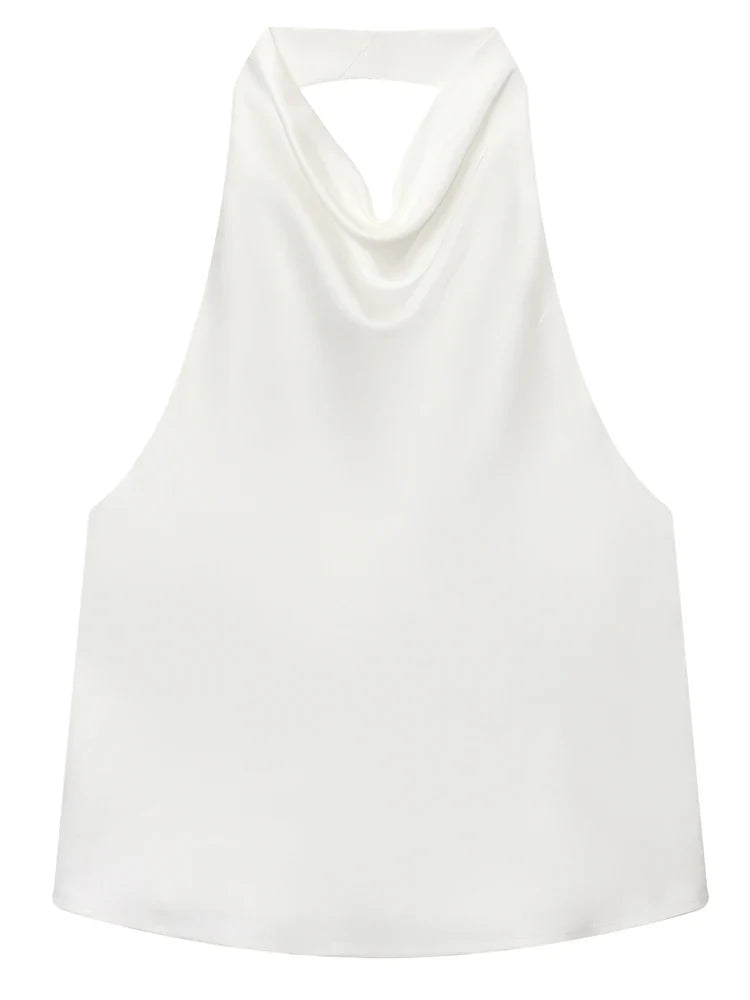 Women’s Satin Halter Corset Top