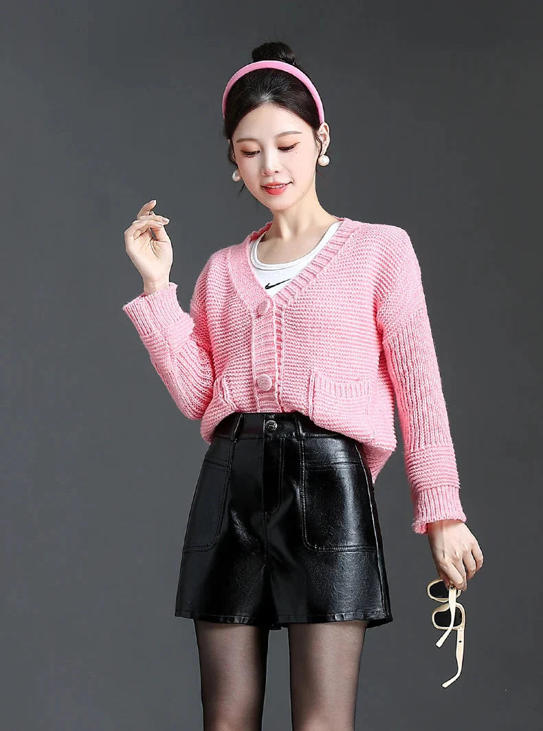 Women’s Leather Bermuda Shorts