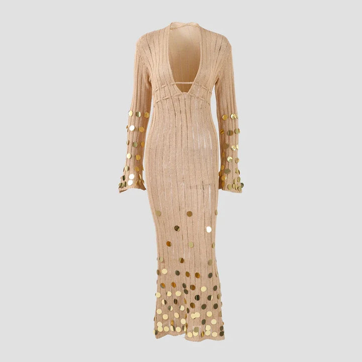 Soraya Shinny Sequin Maxi Dress