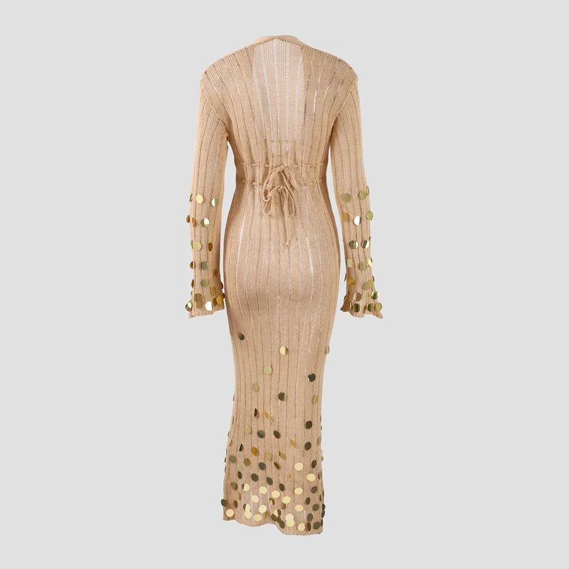 Soraya Shinny Sequin Maxi Dress