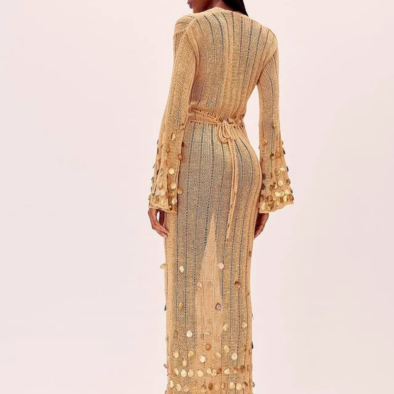 Soraya Shinny Sequin Maxi Dress