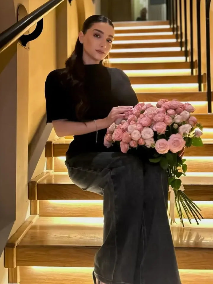 Women’s Black Turtleneck Cloak Top