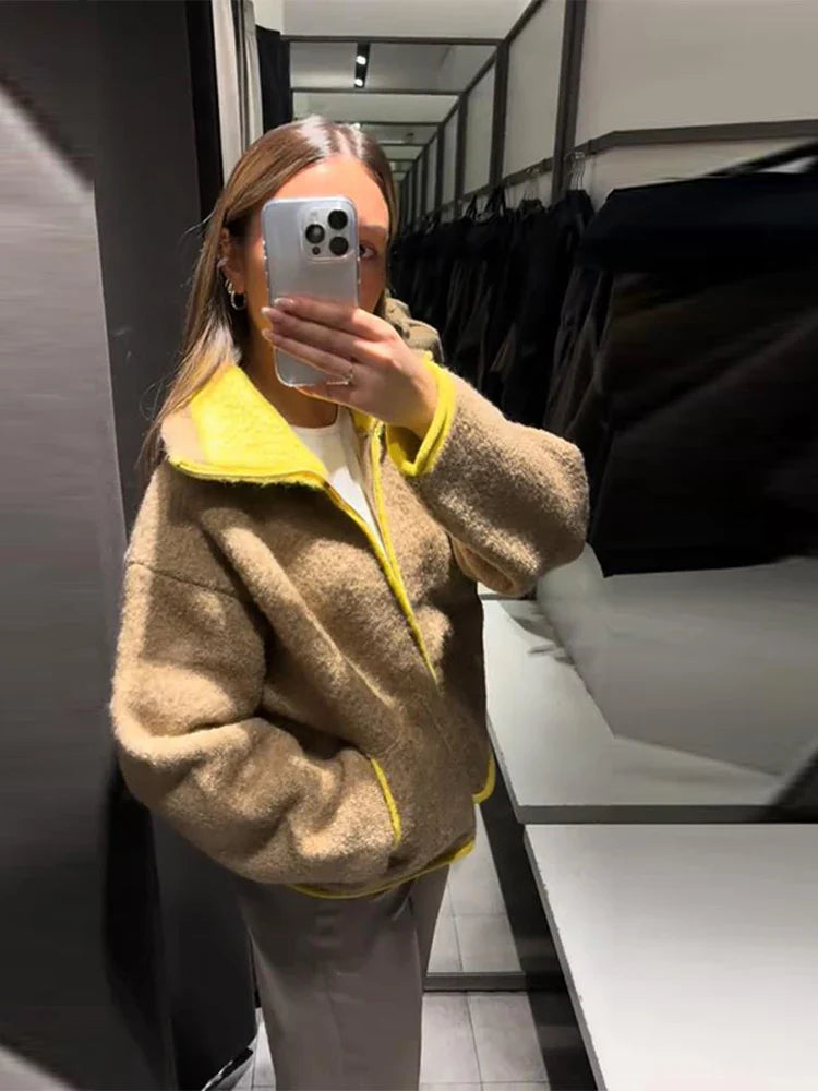 Contrast Knitted Cardigan