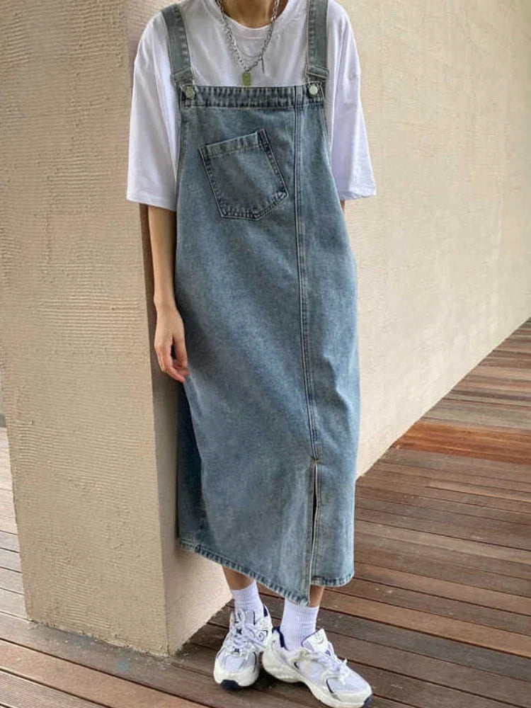 Denim Solid Dress