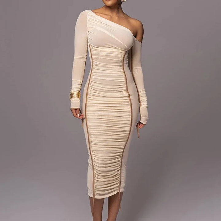 Diagonal Collar Dress