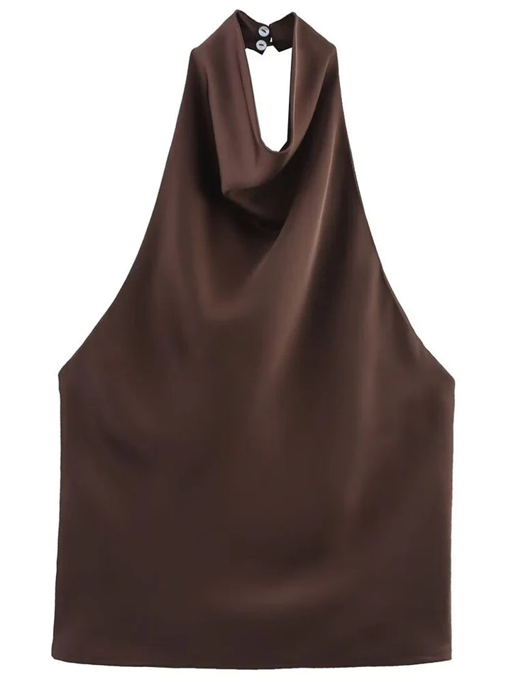 Women’s Satin Halter Corset Top