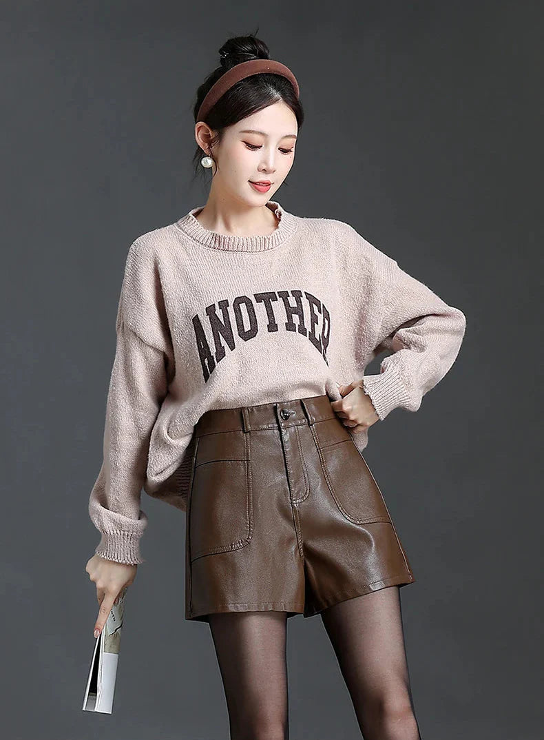 Women’s Leather Bermuda Shorts