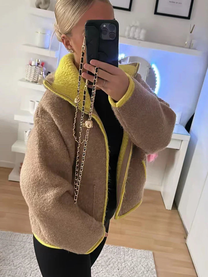 Contrast Knitted Cardigan