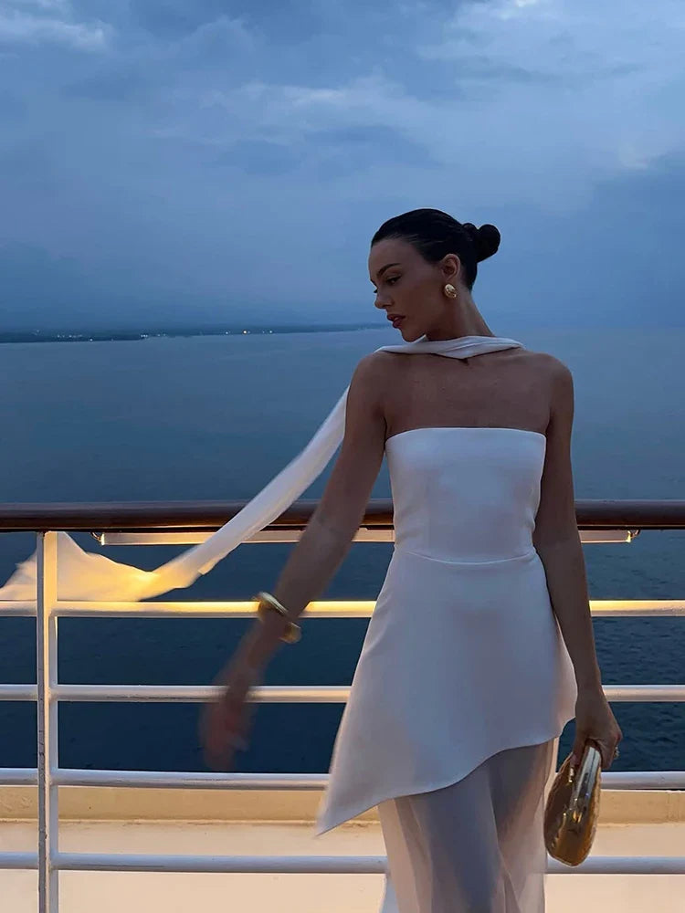 Women’s Strapless Corset Maxi Dress