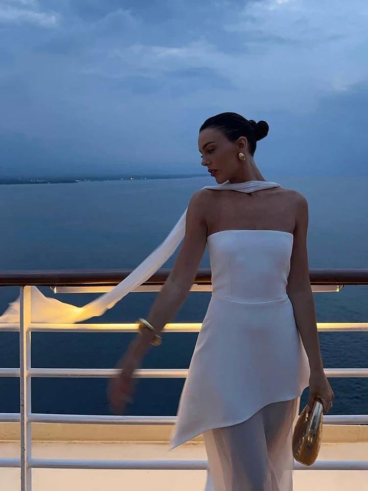 Women’s Strapless Corset Maxi Dress