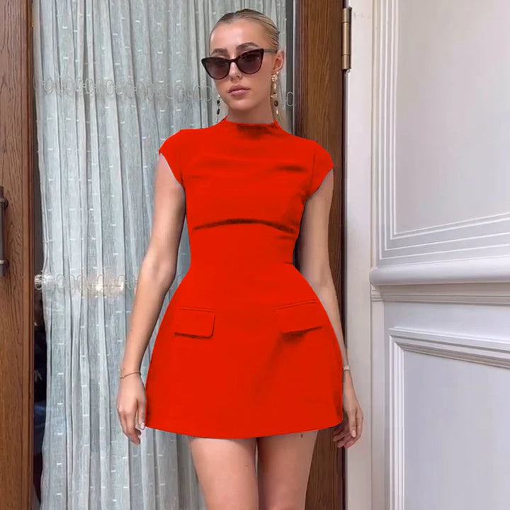 Summer Short Sleeve Mini Dress