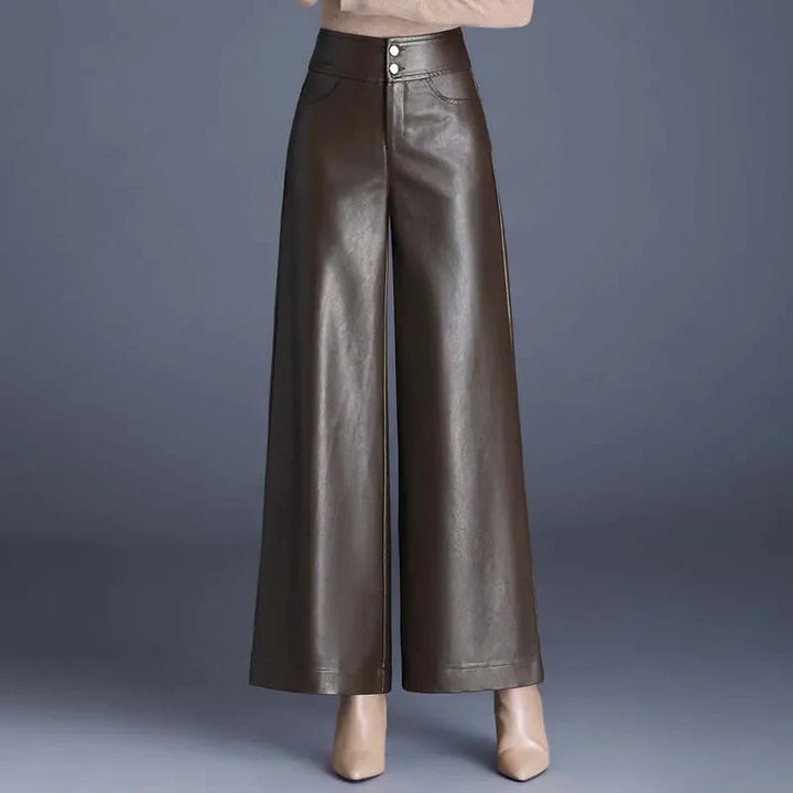 Wide Leather Pants