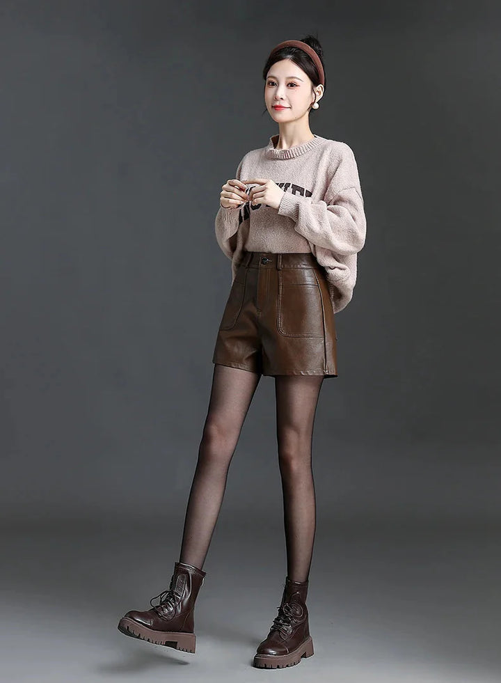 Women’s Leather Bermuda Shorts