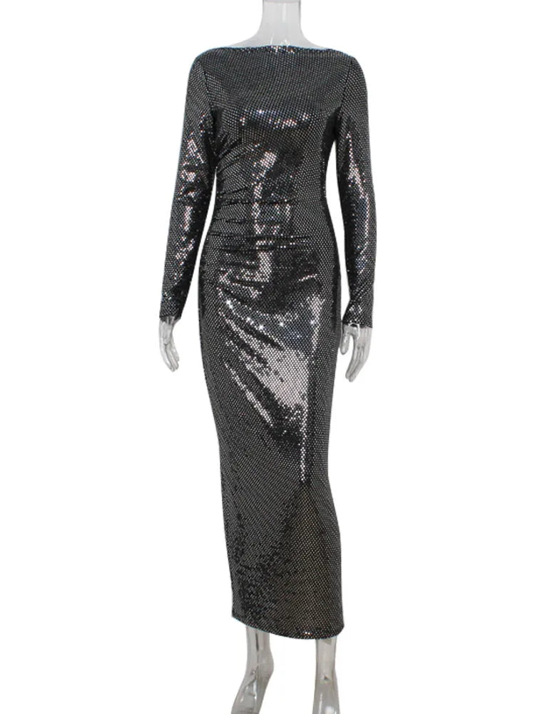 Hilda Sequined Long Dress