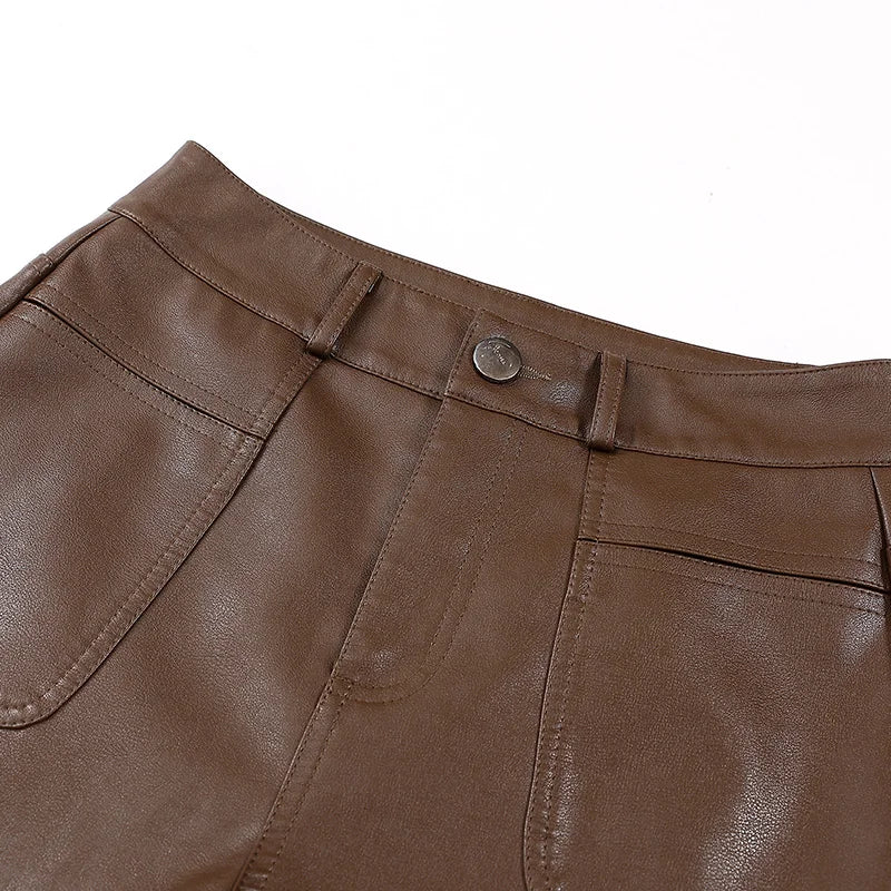 Women’s Leather Bermuda Shorts