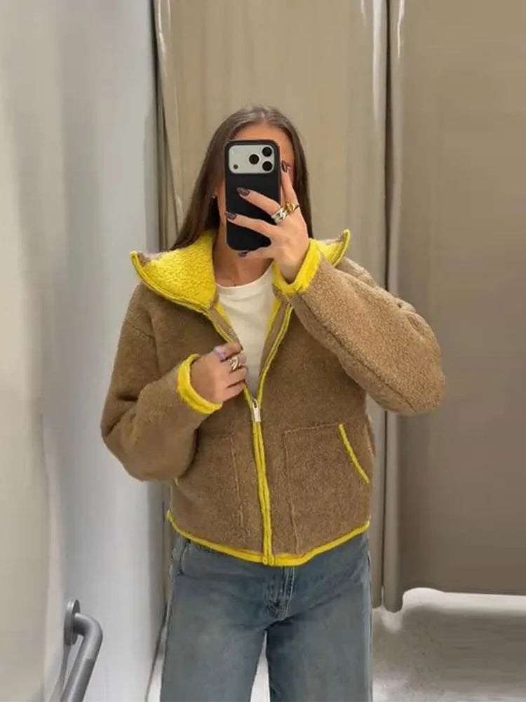 Contrast Knitted Cardigan