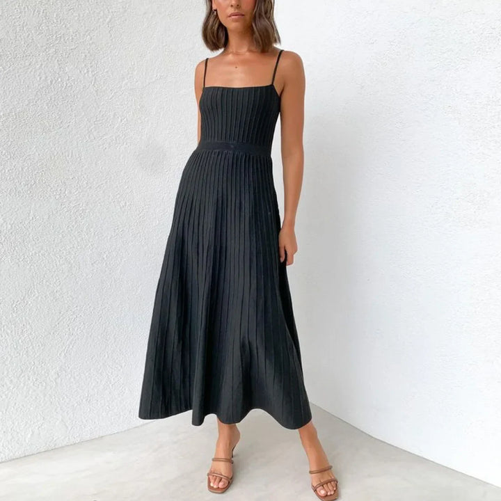 Knitted Pleated Long Dress
