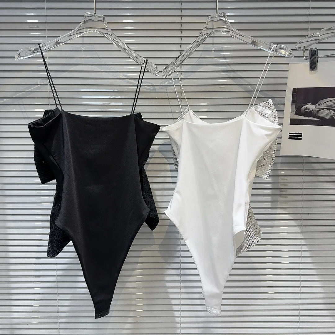 Sequined Big Bow Top