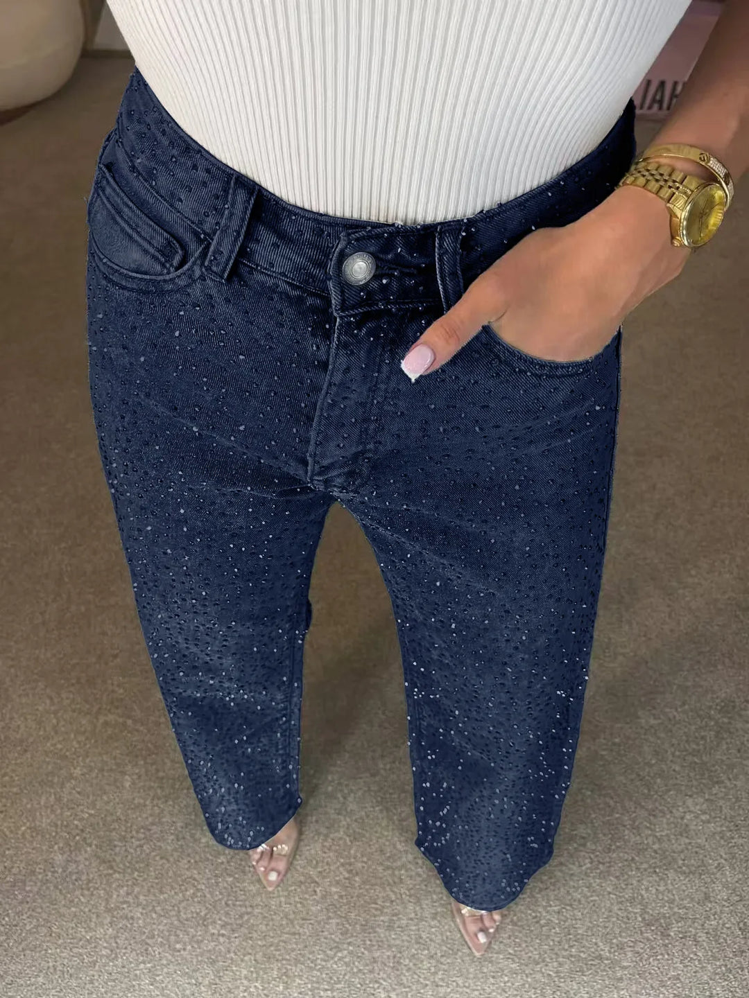 Women’s Rhinestone Denim Jeans