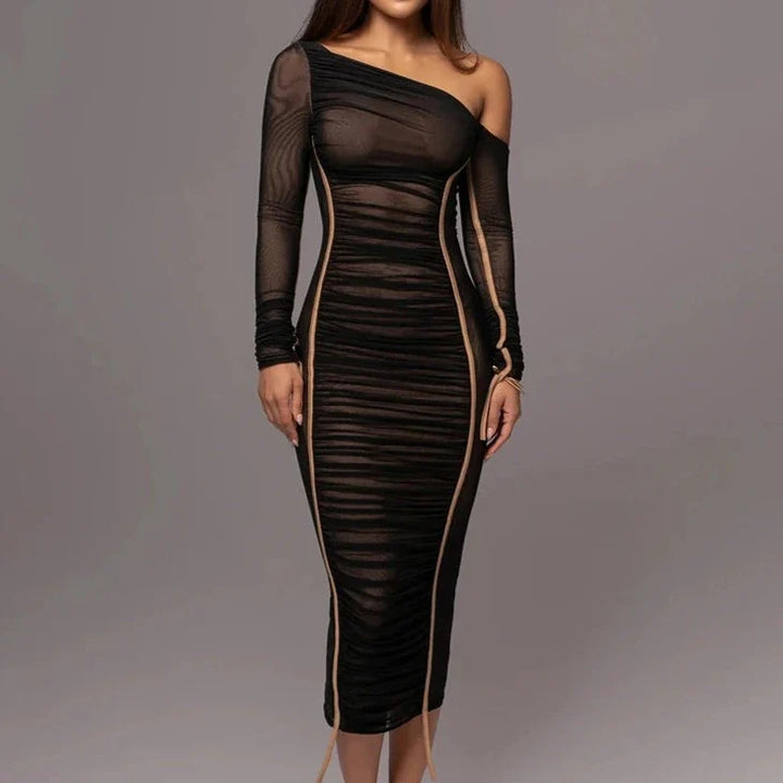 Diagonal Collar Dress