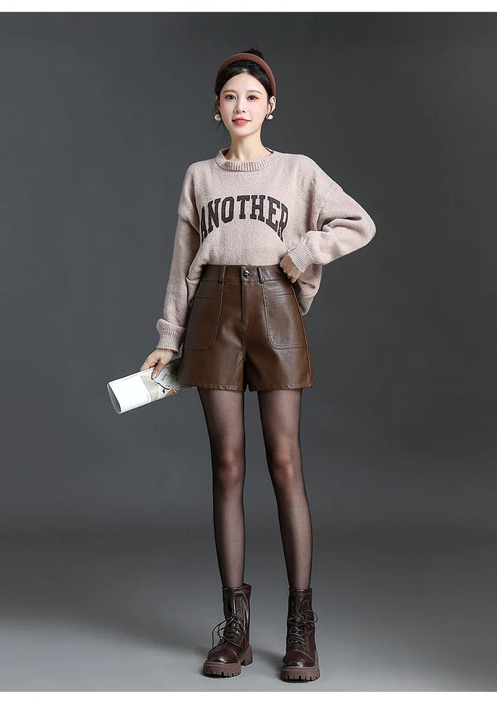 Women’s Leather Bermuda Shorts