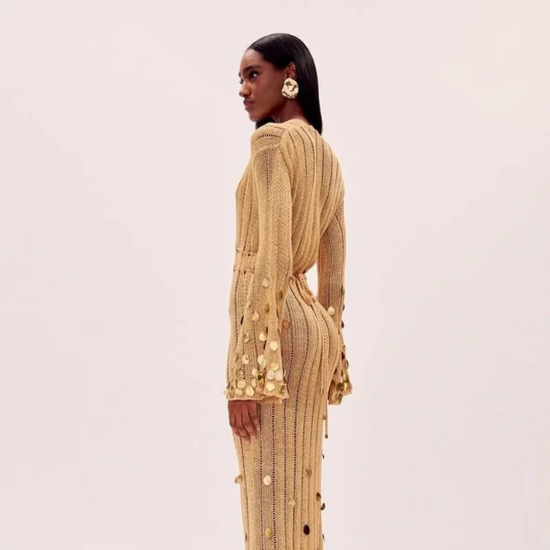 Soraya Shinny Sequin Maxi Dress