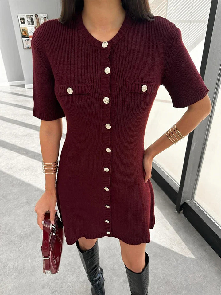 Elegant Knit Mini Dress