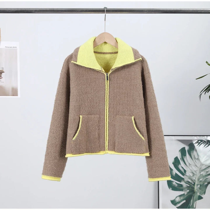 Contrast Knitted Cardigan