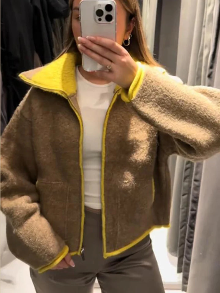 Contrast Knitted Cardigan