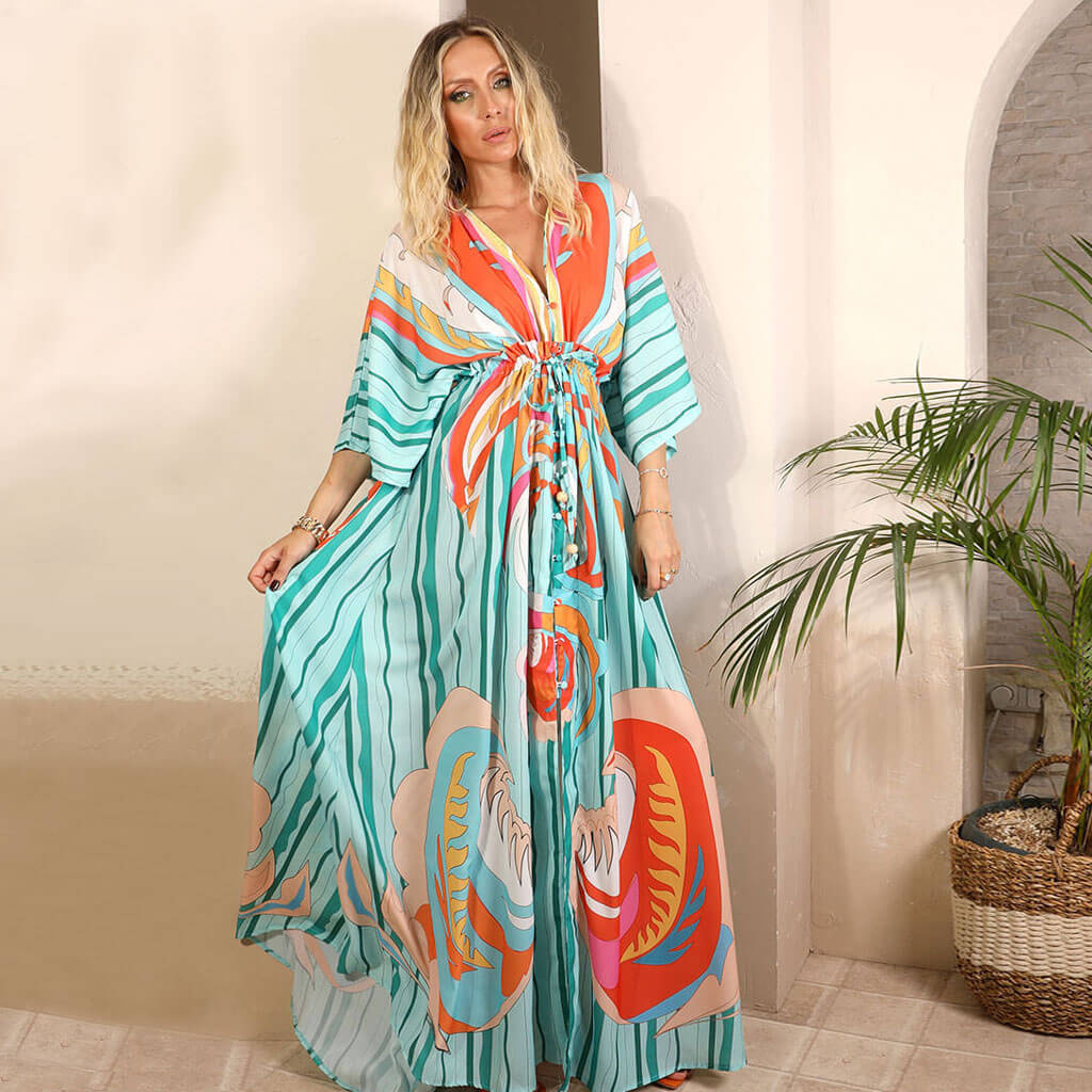Abstract Maxi Dress