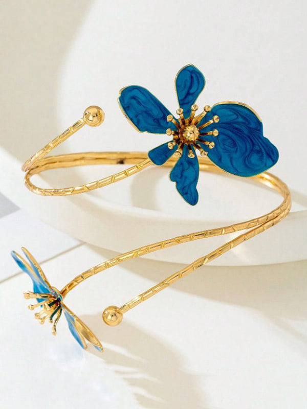 Adjustable Flower Shape Hollow Armlet Accessories