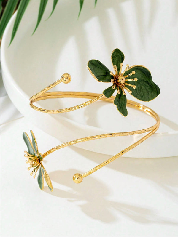 Adjustable Flower Shape Hollow Armlet Accessories