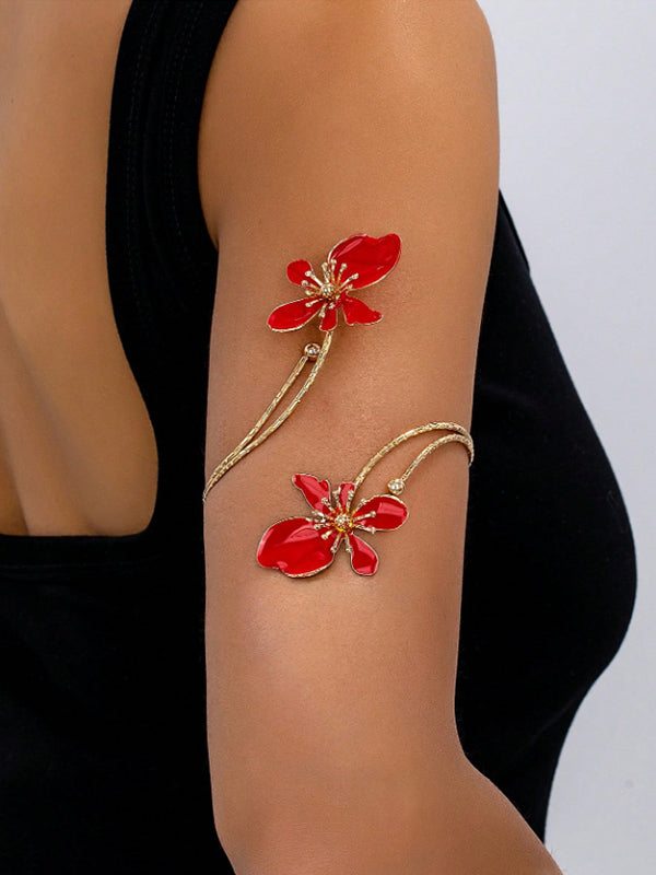 Adjustable Flower Shape Hollow Armlet Accessories
