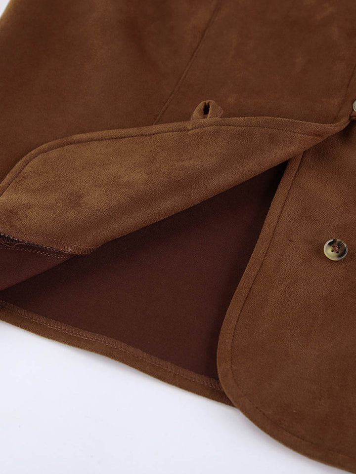 Loose Sleeveless Buttoned Solid Color V-Neck Vest Outerwear Waistcoat