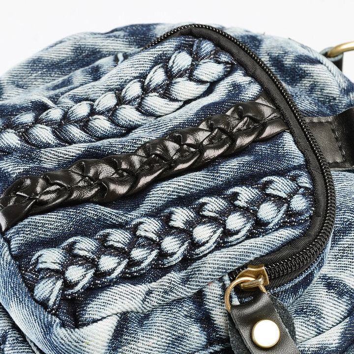 Smooth Denim Shoulder Bag
