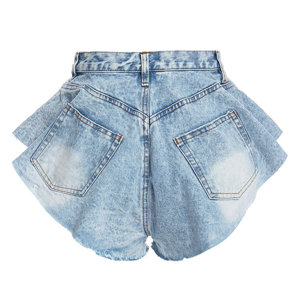 Unique High Waist Denim Shorts
