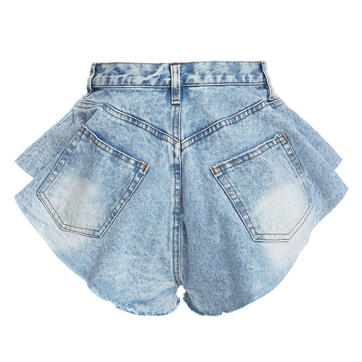 Unique High Waist Denim Shorts